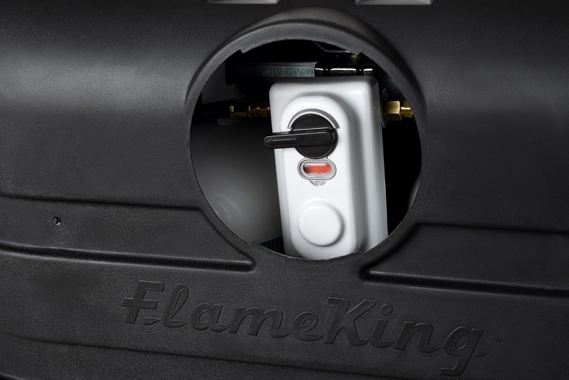 Flame King Dual 30LB LP Propane Tank Light Plastic Heavy Duty Cover for RV, Travel Trailer, Camper - Black Flame King