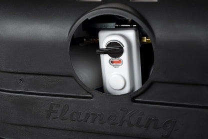 Flame King Dual 30LB LP Propane Tank Light Plastic Heavy Duty Cover for RV, Travel Trailer, Camper - Black Flame King
