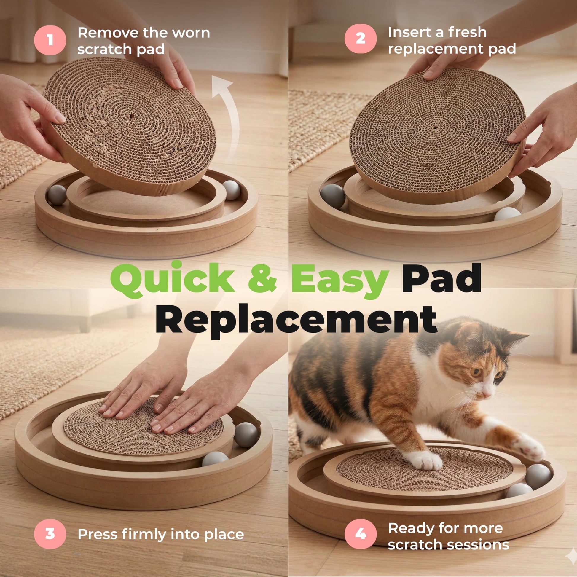 Best Pet Supplies Catify by Best Pet Supplies Spin and Scratch Replacement Pads (5 Pack) Best Pet Supplies
