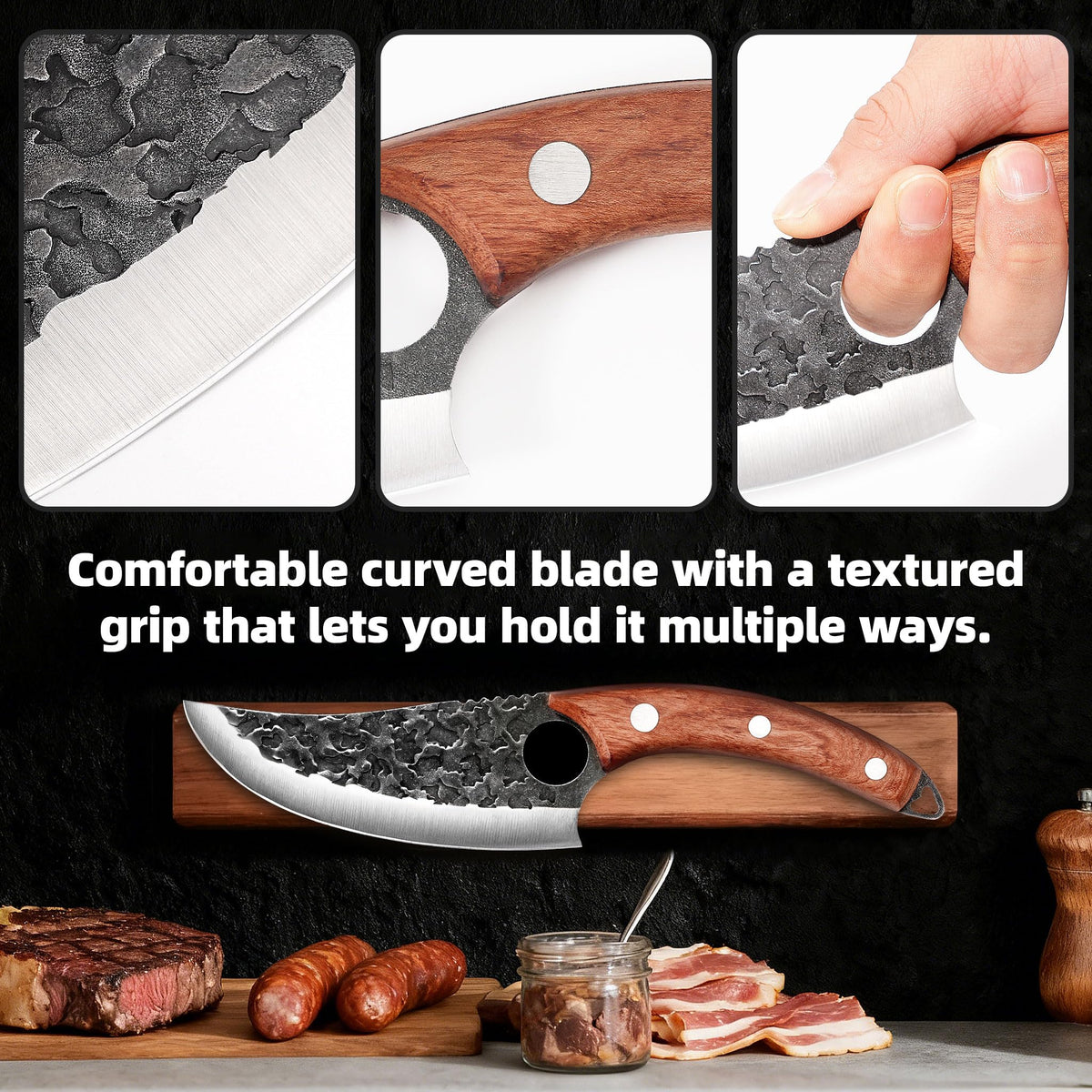 Christmas Stocking Stuffers for Men, Kitchen Knife Sharp, Japanese Steel Chef Knife, Birthday Unique Gifts for Men Him Dad Boyfriend Husband, Hand Forged Boning Knives for Meat Cutting Cleaver 🍁 All In One Marketplace Canada