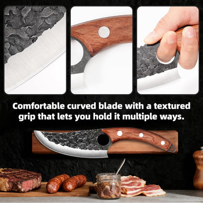 Christmas Stocking Stuffers for Men, Kitchen Knife Sharp, Japanese Steel Chef Knife, Birthday Unique Gifts for Men Him Dad Boyfriend Husband, Hand Forged Boning Knives for Meat Cutting Cleaver 🍁 All In One Marketplace Canada