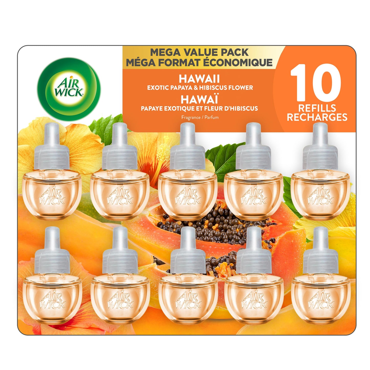 Air Wick Plug In Scented Oil Air Freshener Refills for Home – Infused with Essential Oils – 10 Count – Hawaii Tropical Paradise Scent – Mega Value Pack 🍁 All In One Marketplace Canada
