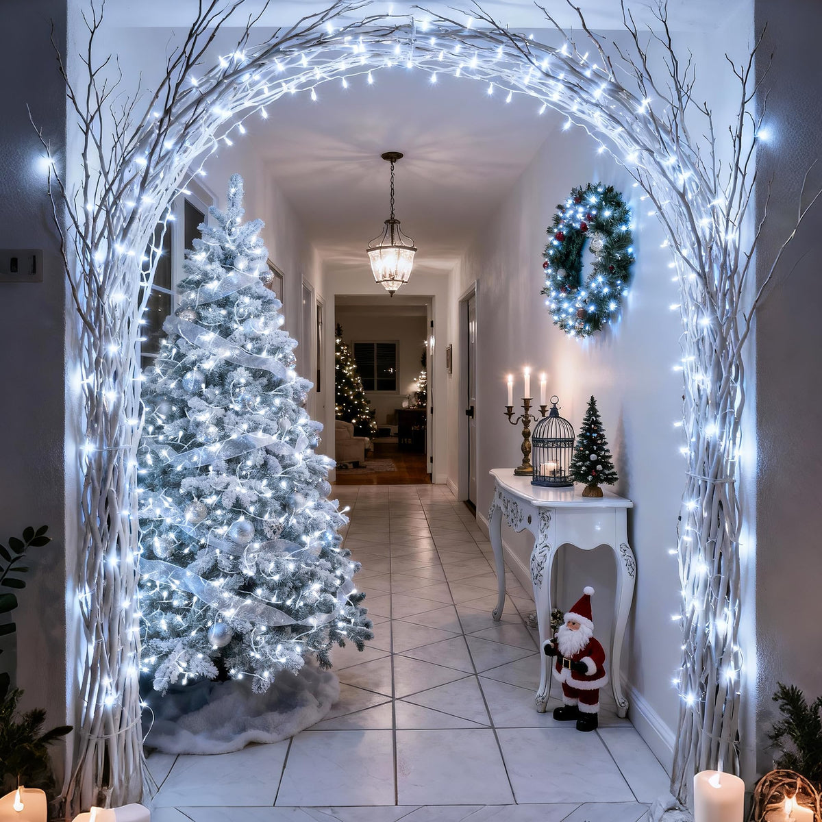 JMEXSUSS 168FT 600 LED White Christmas Lights Outdoor Waterproof with Remote Indoor Christmas String Lights Cool White Christmas Tree Lights Plug in for Room Wedding Holiday Christmas Decorations 🍁 All In One Marketplace Canada