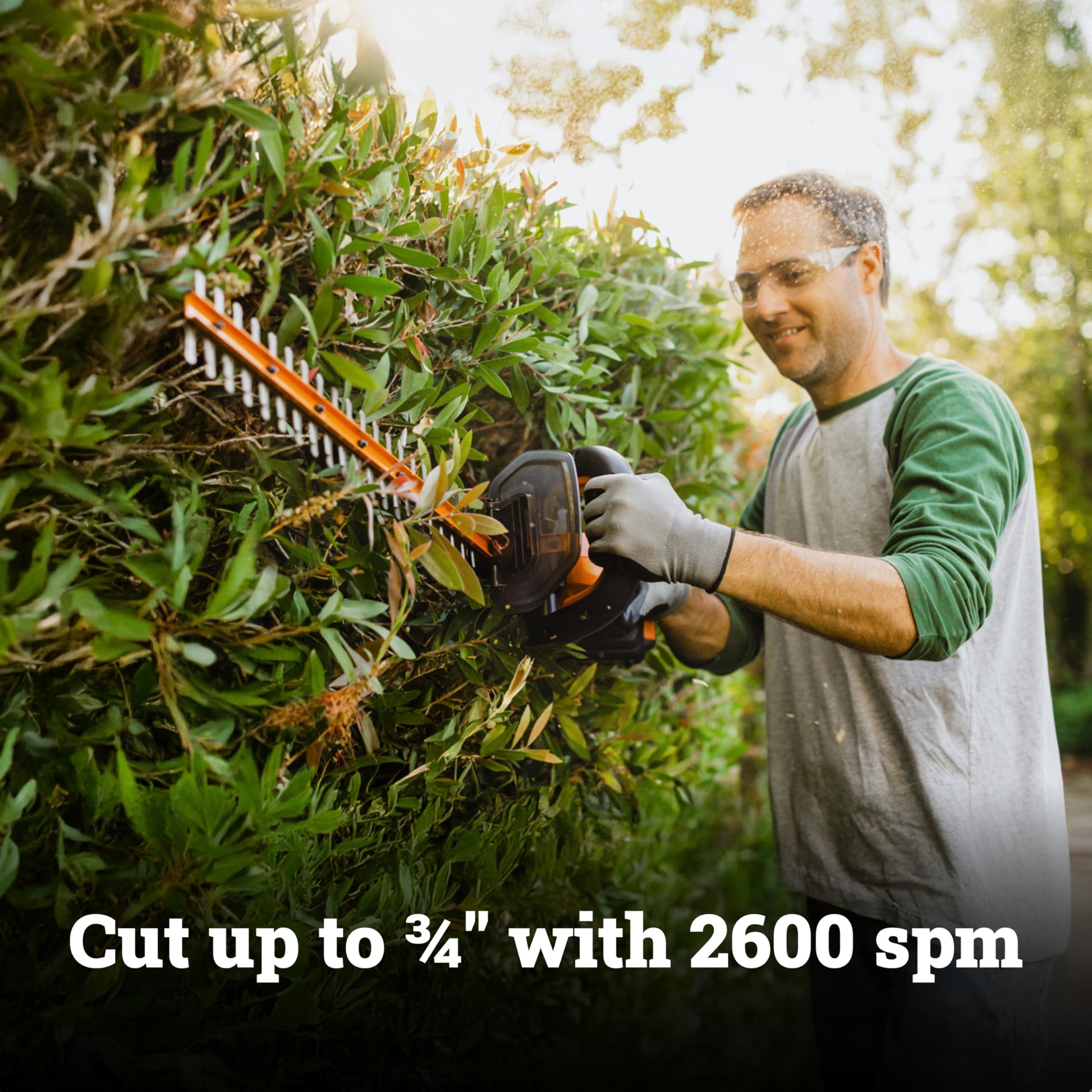WORX WG261.9 20V PowerShare 22" Cordless Hedge Trimmer, Battery & Charger Not Included Worx