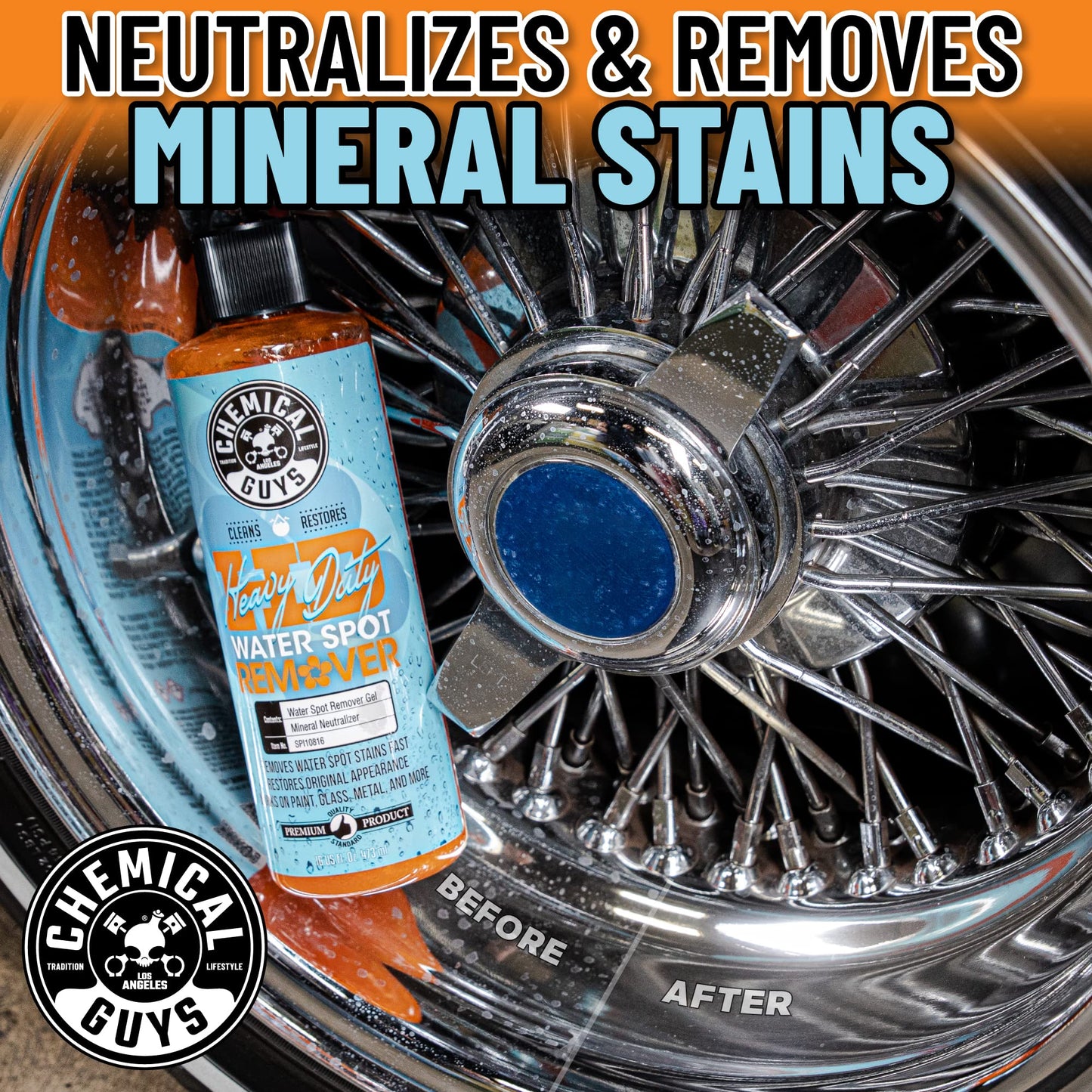 Chemical Guys Heavy Duty Water Spot Remover, Safe for Cars, Trucks, Motorcycles, RVs, Home, Office & More, 473 ml - Available at All In One Marketplace Canada