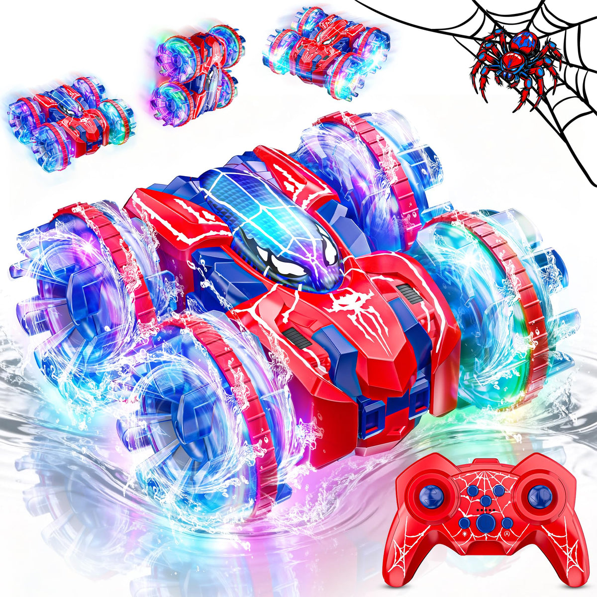 Spider Amphibious Remote Control Car for Kids - Double Sided Monster Truck 🍁 All In One Marketplace Canada