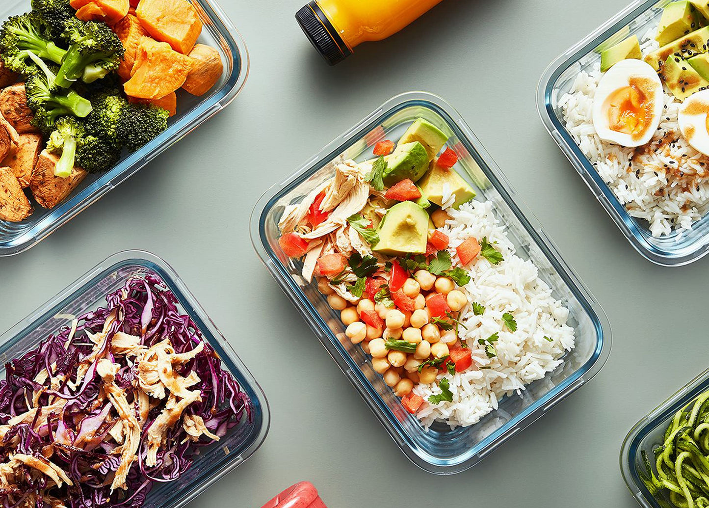 M MCIRCO [5-Packs, 36 Oz.] Glass Meal Prep Containers with Lifetime Lasting Snap Locking Lids Glass Food Containers,Airtight Lunch Container,Microwave, Oven, Freezer and Dishwasher (4.5 Cup) - Available at All In One Marketplace Canada