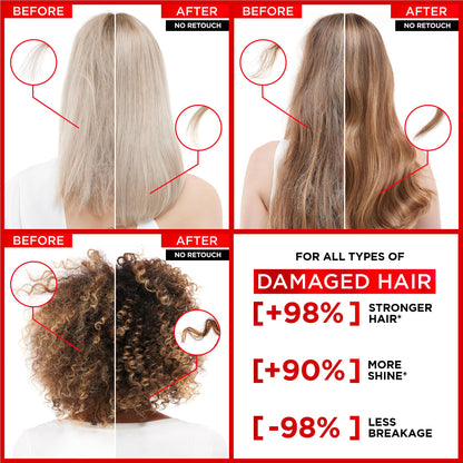 L'Oréal Paris Hair Expertise Bond Repair Shampoo and Conditioner Set with Hair Treatment, Citric Acid for Hair Breakage, 3x Pieces (Pre-Shampoo, Shampoo, Conditioner) - Available at All In One Marketplace Canada