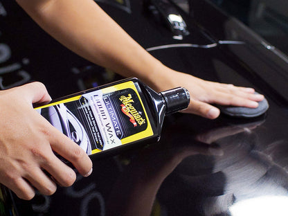Meguiar's Ultimate Liquid Wax, Improved Liquid Car Wax Formula for Durable Protection that Shines, Premium Towel and Applicator Pad Car Accessories Included, 16 Oz Bottle