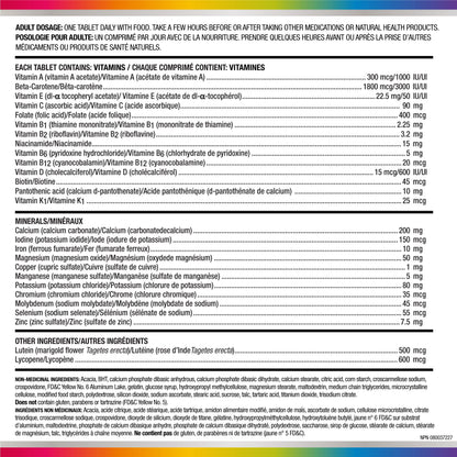 Centrum Adult Forte Essentials Mulitvitamins/Minerals Supplement for Men & Women, 250 Tablets (Packaging May Vary) Centrum