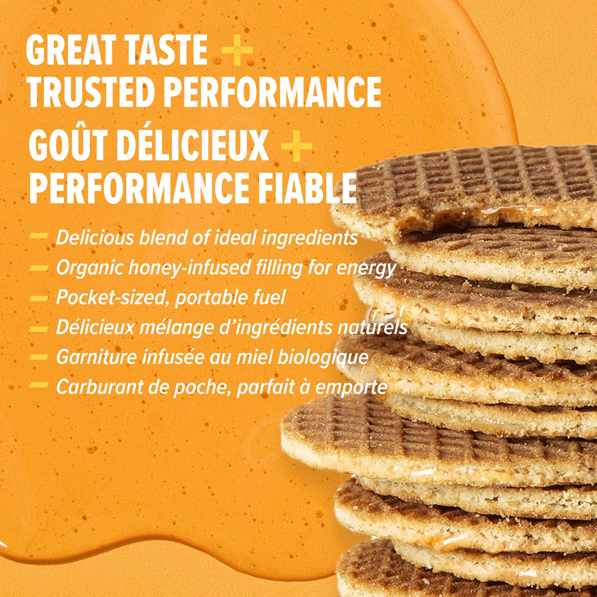 Honey Stinger Organic Honey Stroopwafel | Performance Energy Snack for Athletes | 12 Waffles, 30g