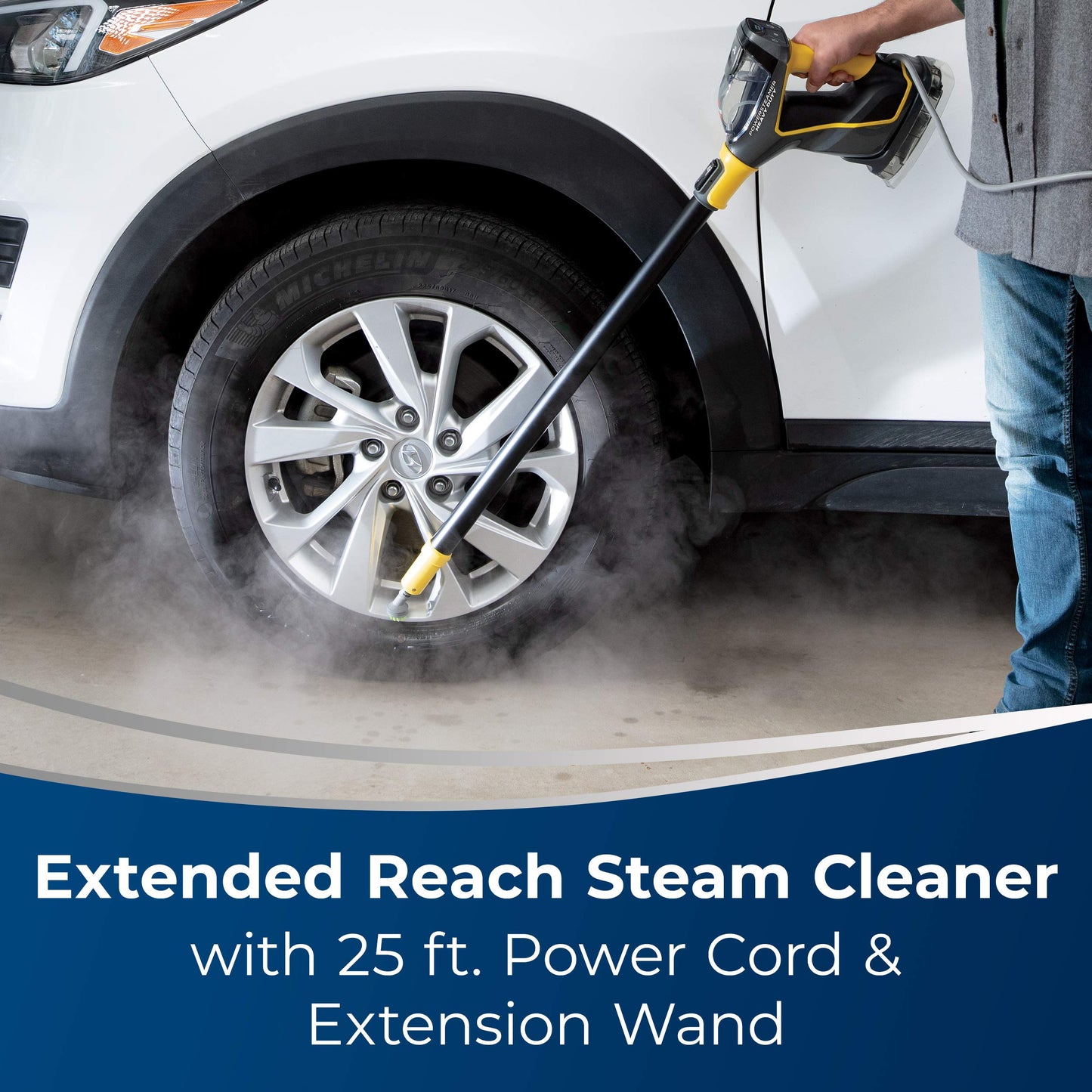BISSELL Power Steamer Heavy Duty 3-in-1 Steam Mop, Handheld Steam Cleaner for Indoor and Outdoor Use, Garage Workshop Auto RV Deck Patio, 25 Accessories, Variable Steam, Wall Mount, 2685B - Available at All In One Marketplace Canada