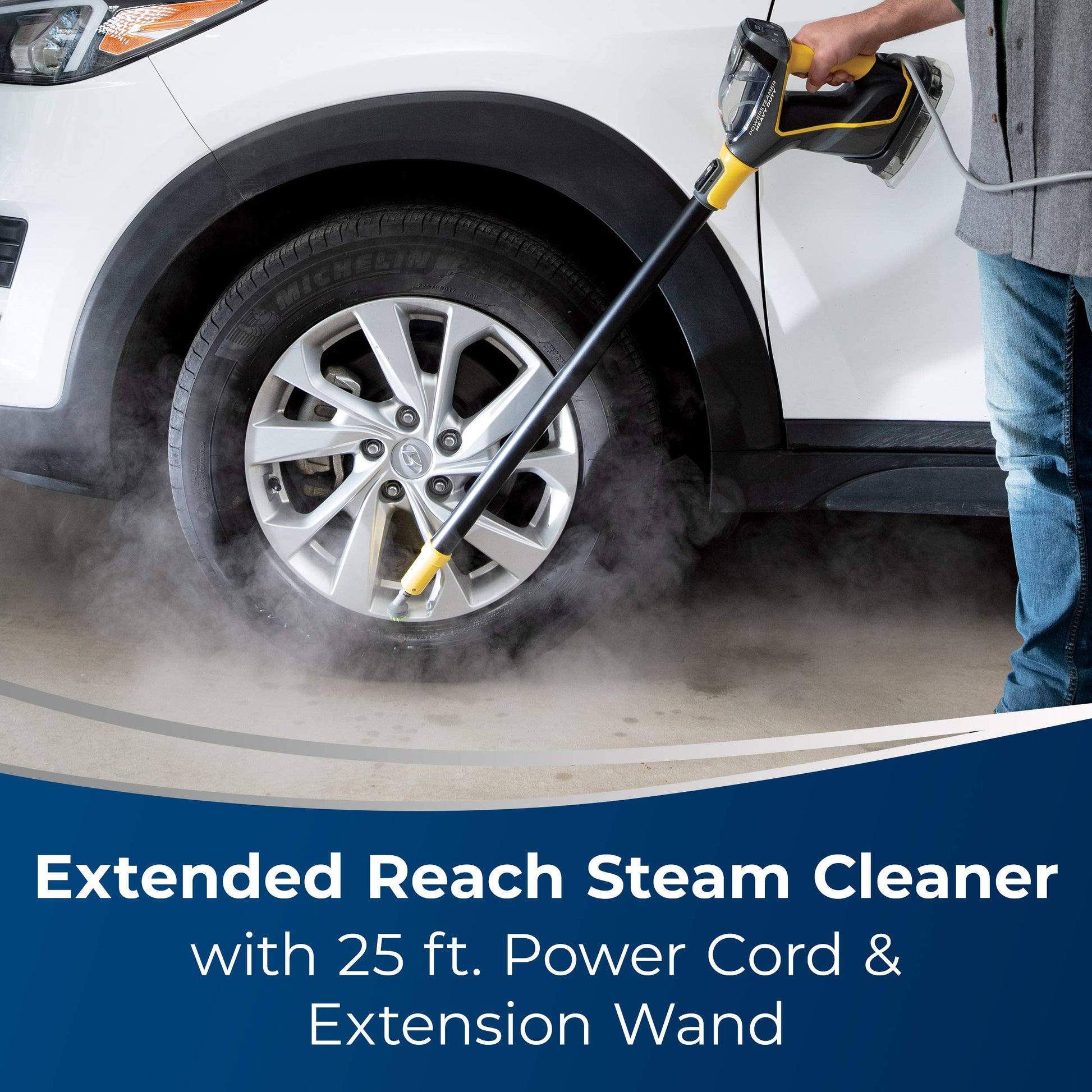 BISSELL Power Steamer Heavy Duty 3-in-1 Steam Mop, Handheld Steam Cleaner for Indoor and Outdoor Use, Garage Workshop Auto RV Deck Patio, 25 Accessories, Variable Steam, Wall Mount, 2685B - Available at All In One Marketplace Canada