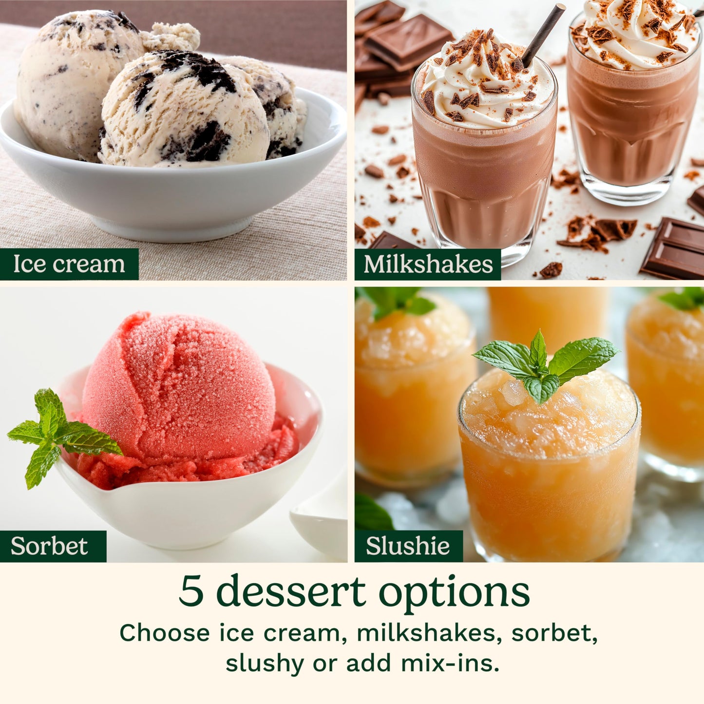 Cuisinart Ice Cream Maker, 5-in-1, 3 Half-Pint Mixing Cups Cuisinart