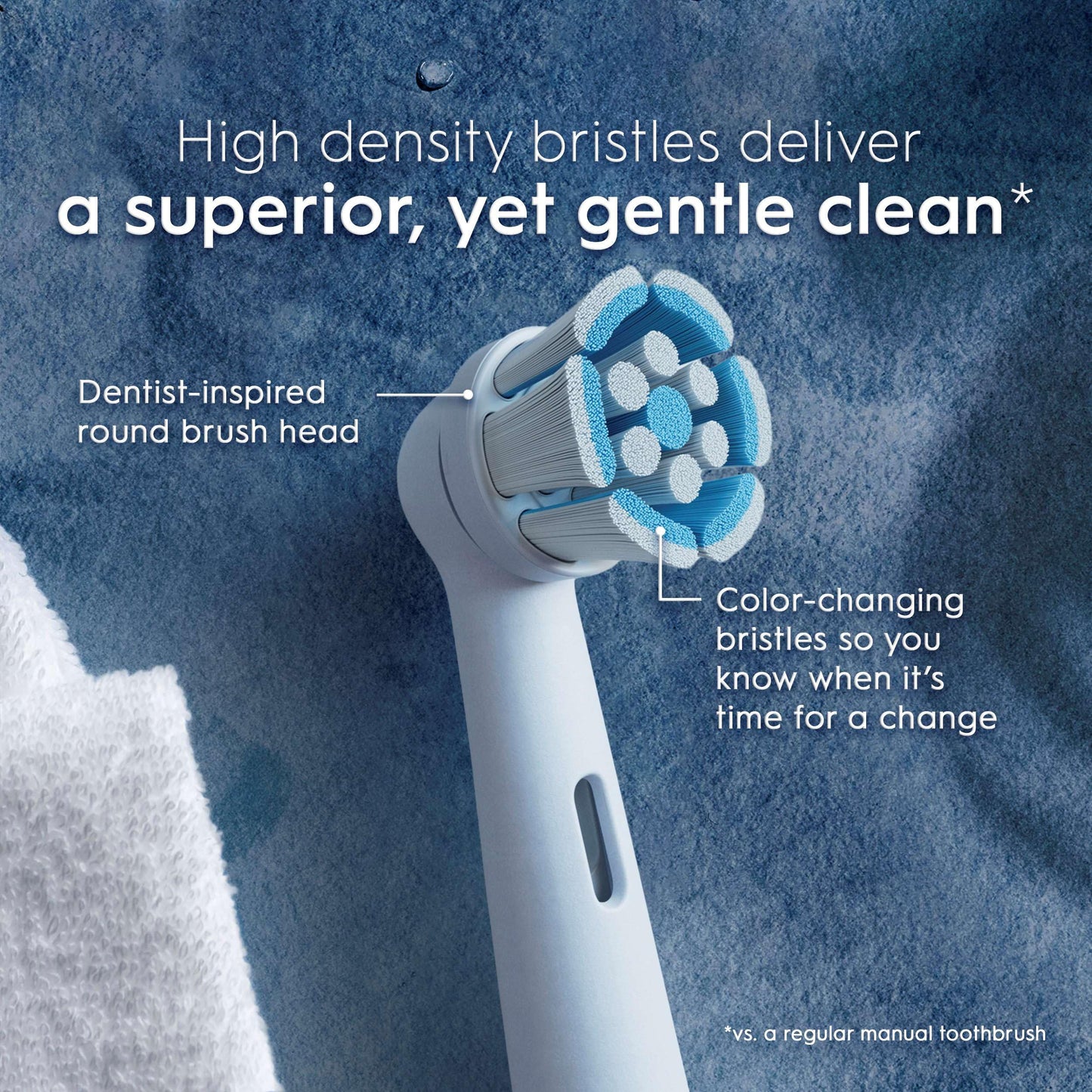 Oral-B iO Series Gentle Care Replacment Brush Head for Oral-B iO Series Electric Toothbrushes, White, 4 count