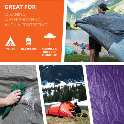 Nikwax Tent & Gear, Tent & Gear Duo-Pack, 500ml, SolarWash & SolarProof, Cleaning & Waterproofing Spray, Cleaner, Restores DWR Water Repellency on Outdoor Fabric, Rain Fly, Backpacks 🍁 All In One Marketplace Canada