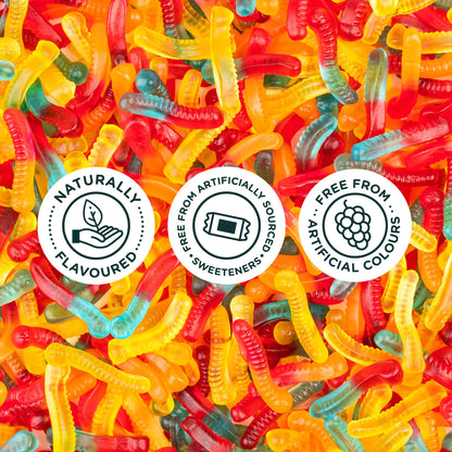 SmartSweets Gummy Worms - 3g Sugar, Low Calorie Candy, No Sugar Alcohols, Non-GMO (12-Pack)