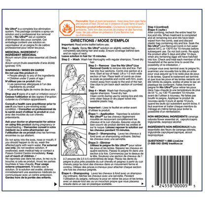 Nix Ultra, Kills Lice, Pesticide Free (With Lice Comb) - 1pk (59mL) - Effective Head Lice Treatment - Available at All In One Marketplace Canada