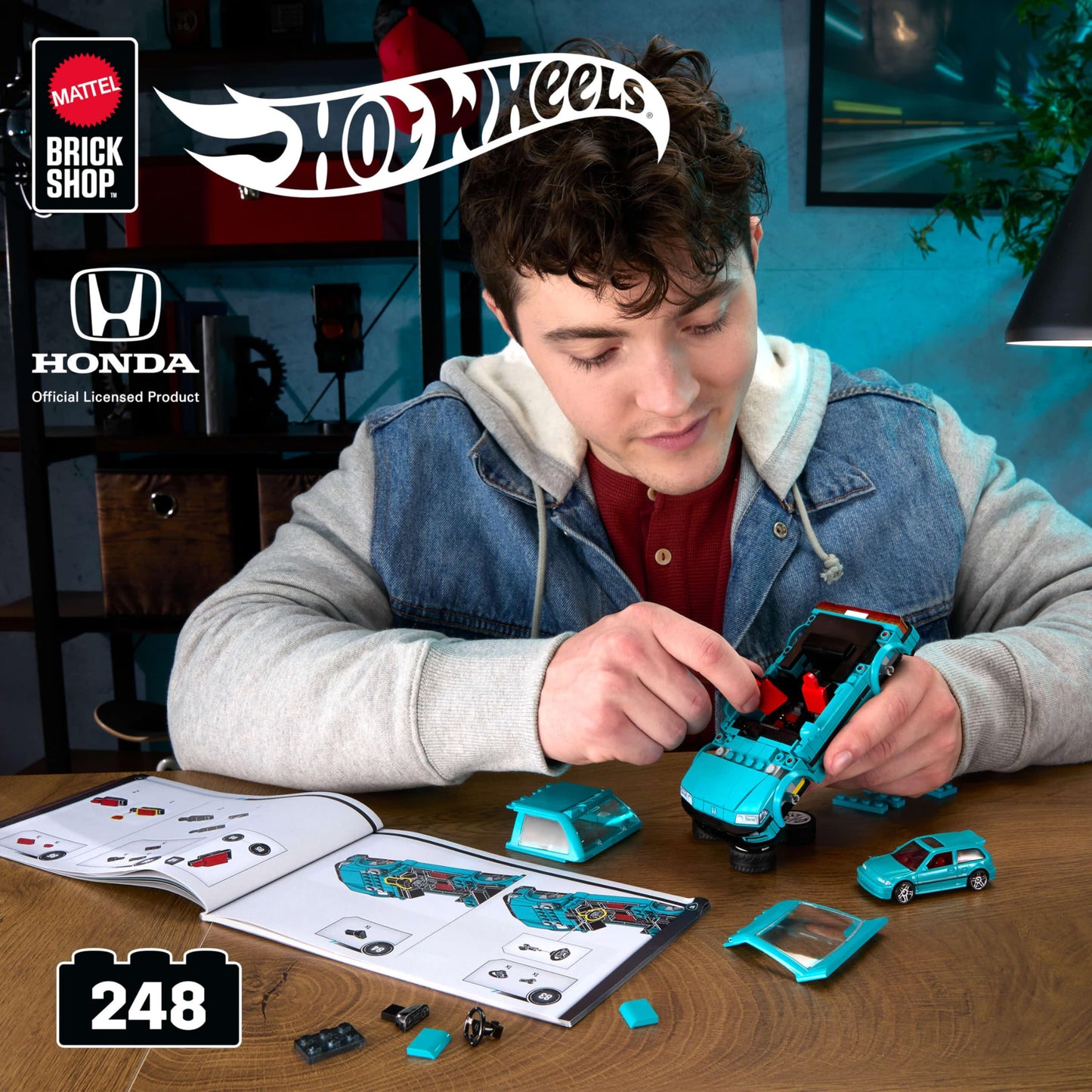 Mattel Brick Shop Hot Wheels Speed Series Building Set, Custom ’90 Honda Civic EF with 248 Pieces, Realistic Details and Custom Decals, Adult Collectors and Kids Ages 10+ 🍁 All In One Marketplace Canada
