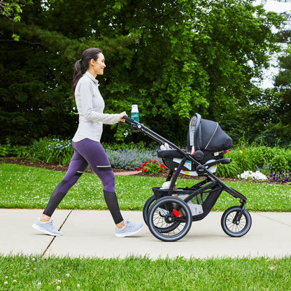 Graco FastAction Jogger LX Travel System, Compact Jogging Baby Stroller and Car Seat Combo with SnugRide SnugLock 35 Lite Infant Car Seat, Rear-Facing from 1.8-16 kg (4-35 lb), Mansfield