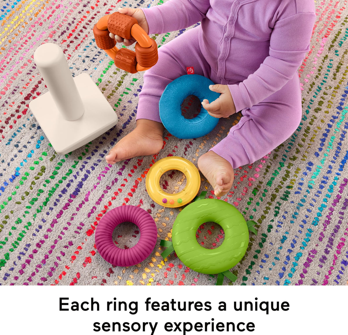Fisher-Price Sensory Rock-a-Stack, Baby Toy