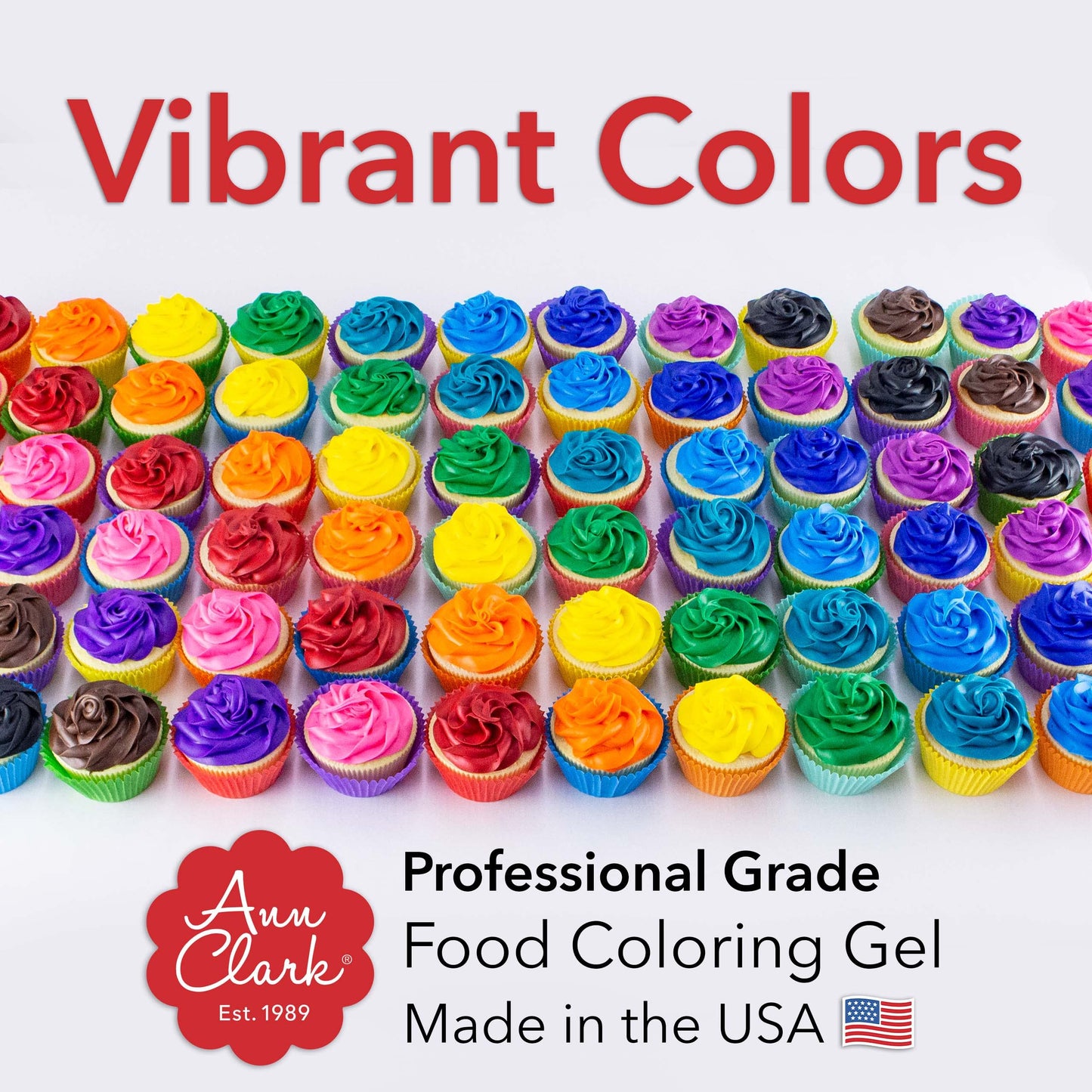 Ann Clark Professional-Grade Gel Food Colouring 12-Pack – Made in USA