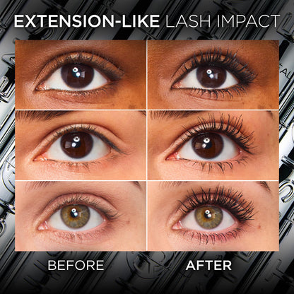 L’Oréal Paris Extensionist Mascara, Lengthening Mascara, Extension-like Length & Volume, For Sensitive Eyes, Clump-Free, True Brown WSH, 9.9 mL