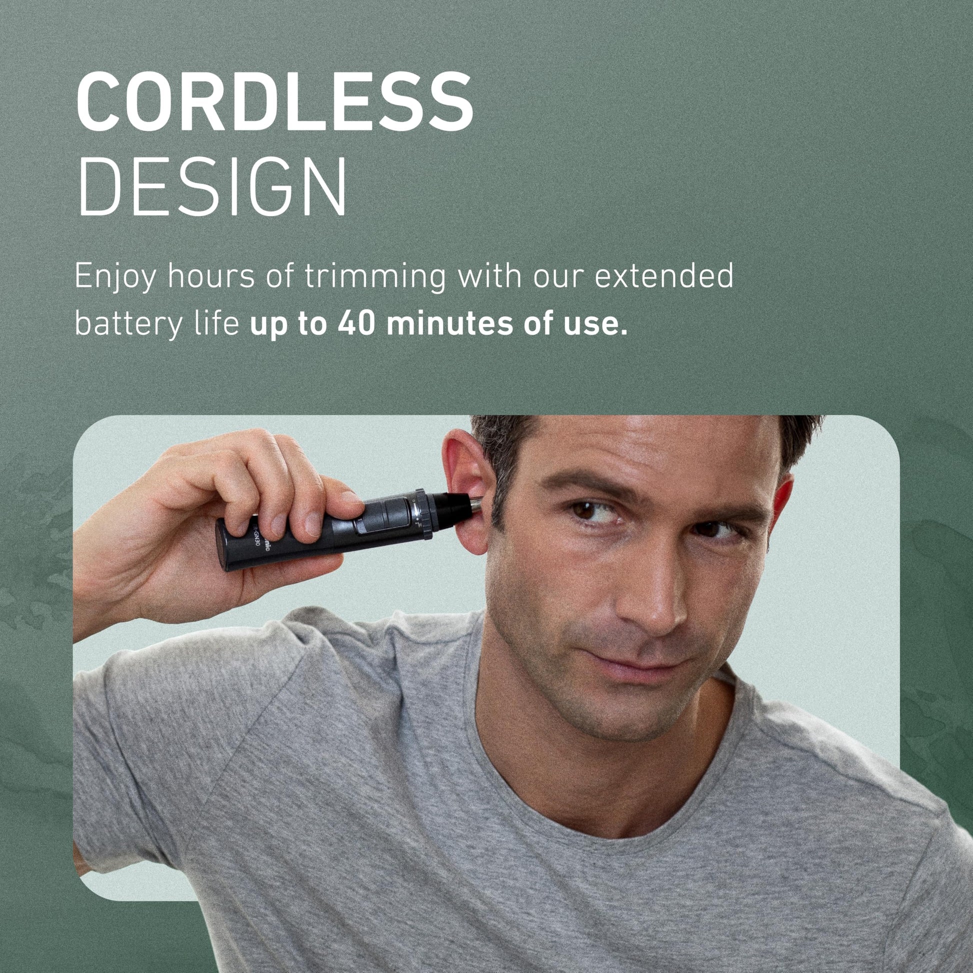 Panasonic ERGN30H nose & ear Hair Trimmer, Black Compact, 0.14 kilogram - Available at All In One Marketplace Canada