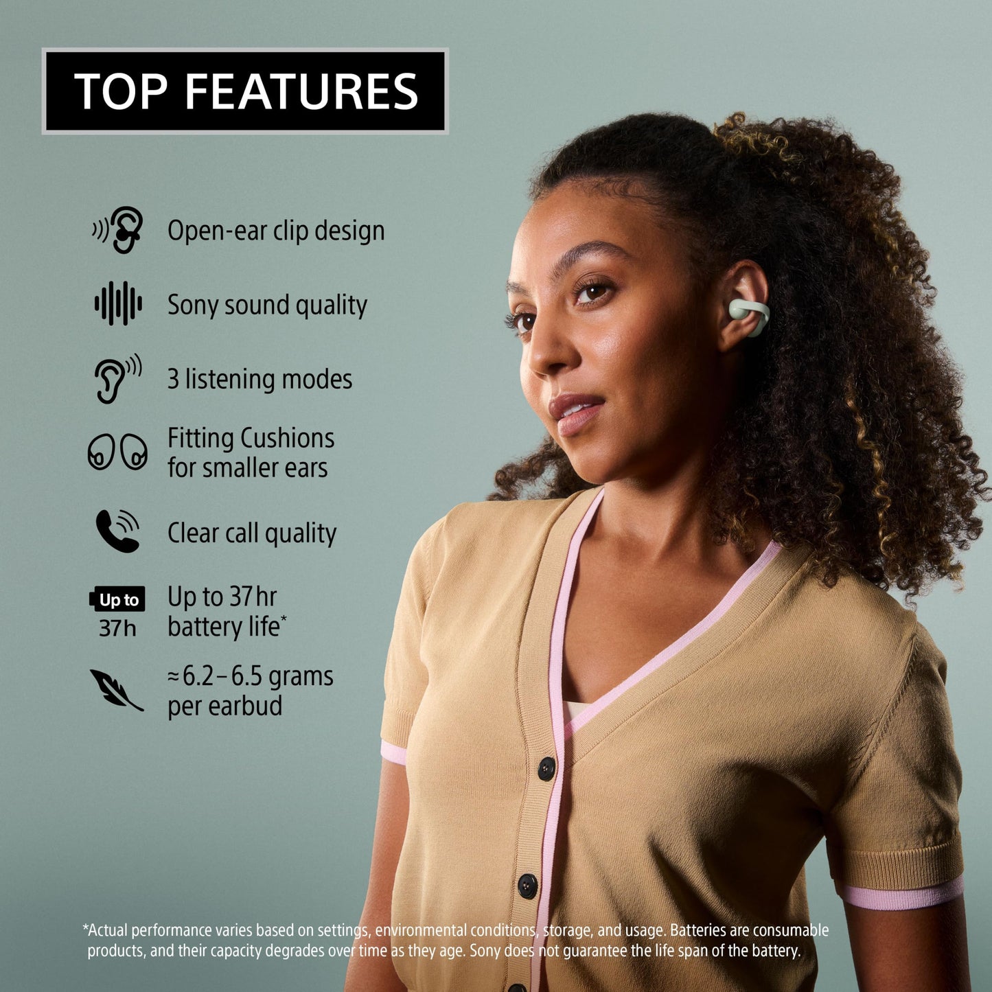 Sony LinkBuds Clip Wireless Open Earbuds Sony