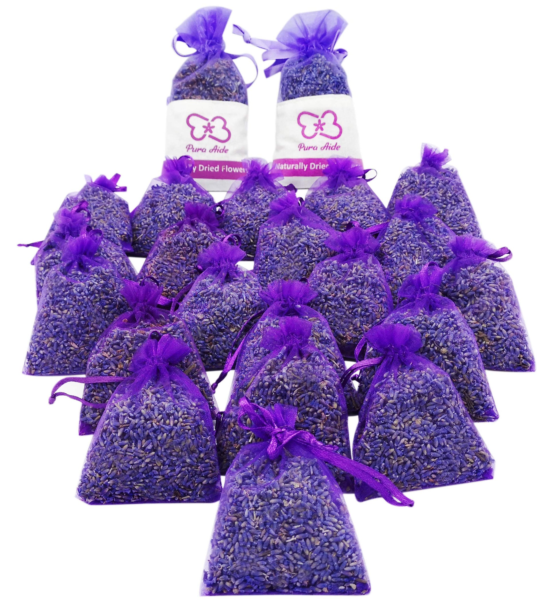 Pura Aide Lavender Sachets Pre-Filled for Refreshing Drawers Closets Dressers Shoe Boxes Wedding Toss Home Fragrance Fresh Scents (Pack of 22) - Available at All In One Marketplace Canada