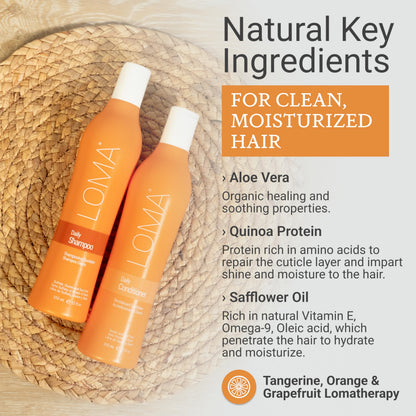 Loma Hair Care Daily Shampoo Daily Conditioner Duo, 33 Fl Oz