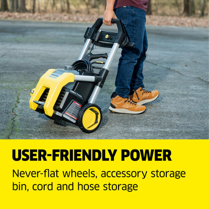 Kärcher K1700 Max 2125 PSI Electric Pressure Washer with 3 Spray Nozzles - Great for Cleaning Cars, Siding, Driveways, Fencing and More - 1.2 GPM KÄRCHER