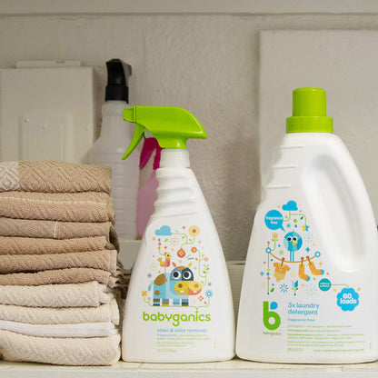 Babyganics Fragrance-Free Baby Laundry Detergent, Simple Ingredients for Gentle Care, Formulated for Delicate Fabrics & Skin, Dye Free, 1.77 Liter, Packaging May Vary 🍁 All In One Marketplace Canada BabyGanics