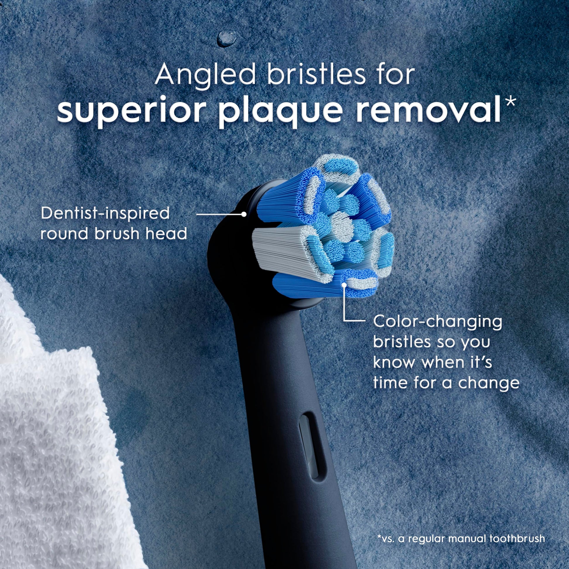 Oral-B iO Series Ultimate Clean Replacement Brush Head for Oral-B iO Series Electric Toothbrushes, Black, 4 count