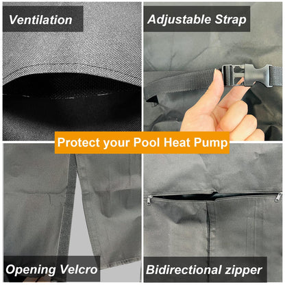 Pool Heat Pump Cover for Winter, Pool Heater Cover for Hayward, Winter Swimming Pool Heat Pump Covers for Outside Units,600D Waterproof Swimming Pool Equipment Cover 🍁 All In One Marketplace Canada