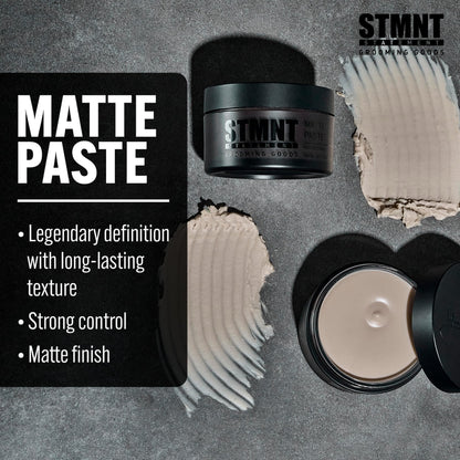 STMNT Grooming Goods Matte Paste, 3.38 oz | Strong Control | Non-Greasy Formula, 100 ml (Pack of 1) - Available at All In One Marketplace Canada