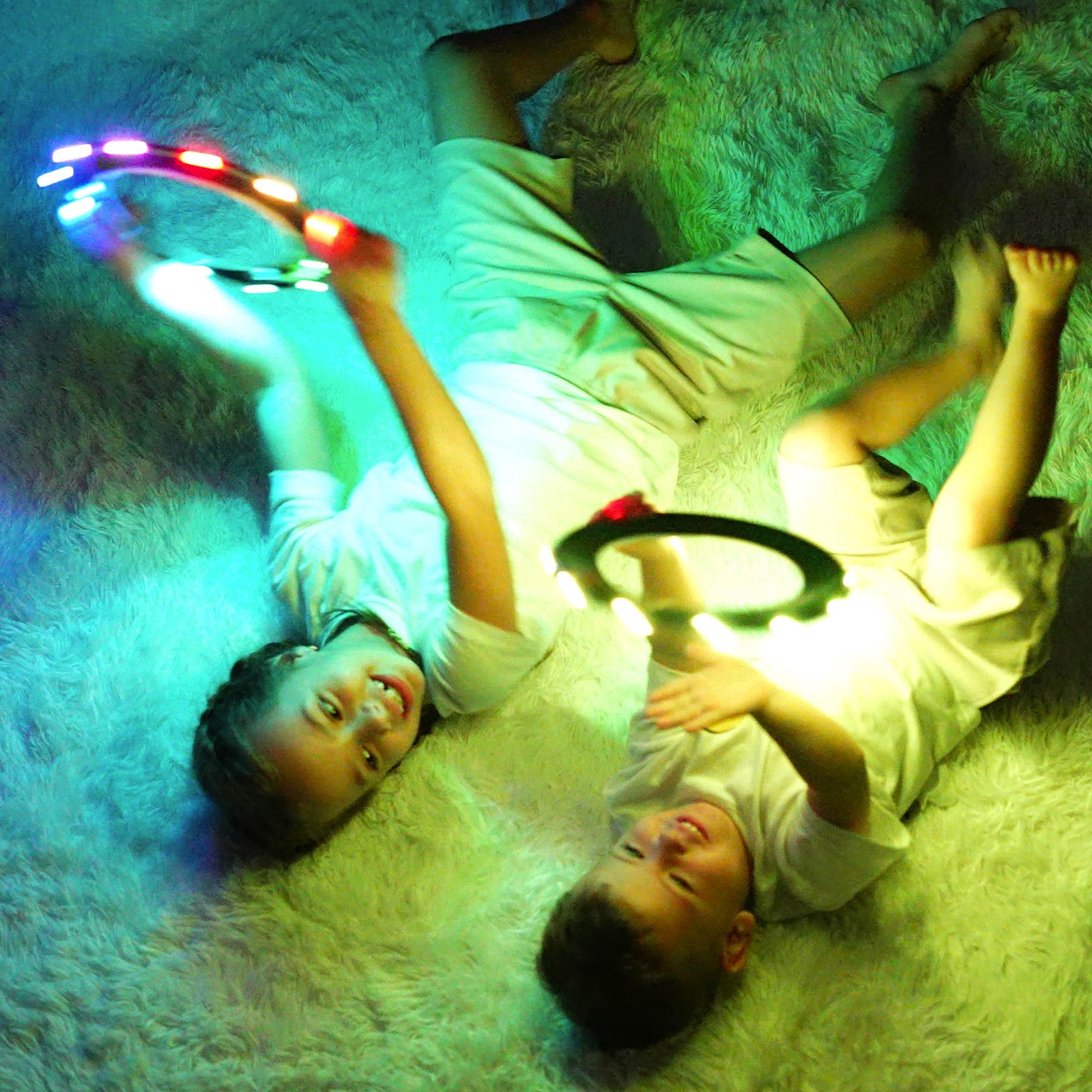 TOSY Flying Ring - 12 Monocolor LEDs, Super Bright, Lost Mode, Auto Light Up, Birthday Gift for Kid/Teen/Boy/Girl, Safe, Waterproof, Pool/Beach/Camping Toy (Green)