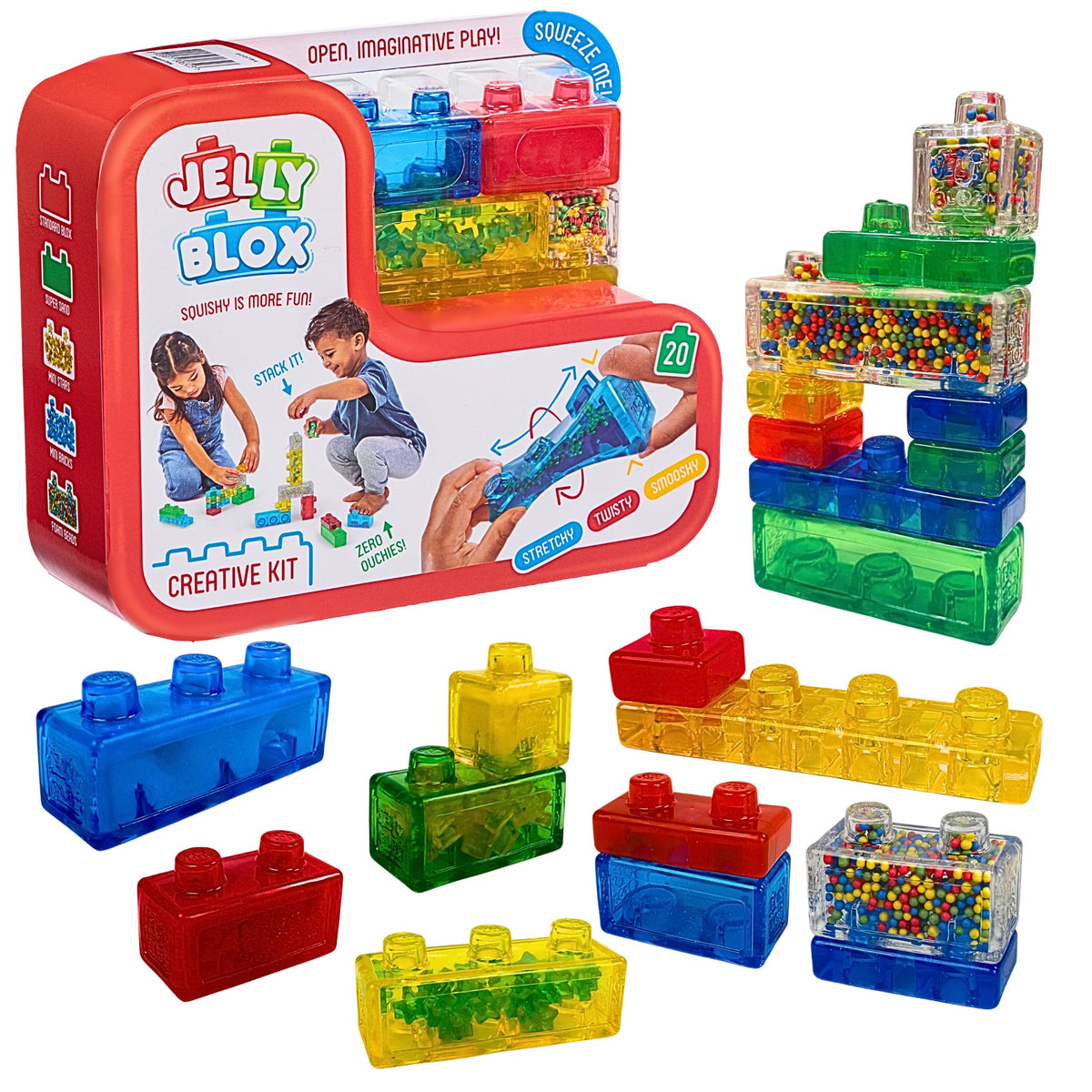 Jelly Blox Creative Kit | Includes 20 Blocks | Toddler & Preschool