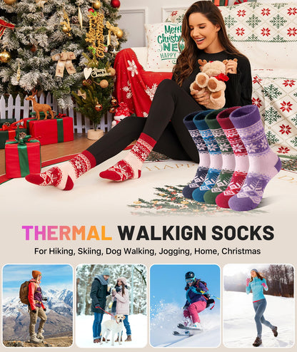 SIMIYA Merino Wool Socks for Women 5 Pairs Extra Thick Winter Thermal Warm 🍁 All In One Marketplace Canada