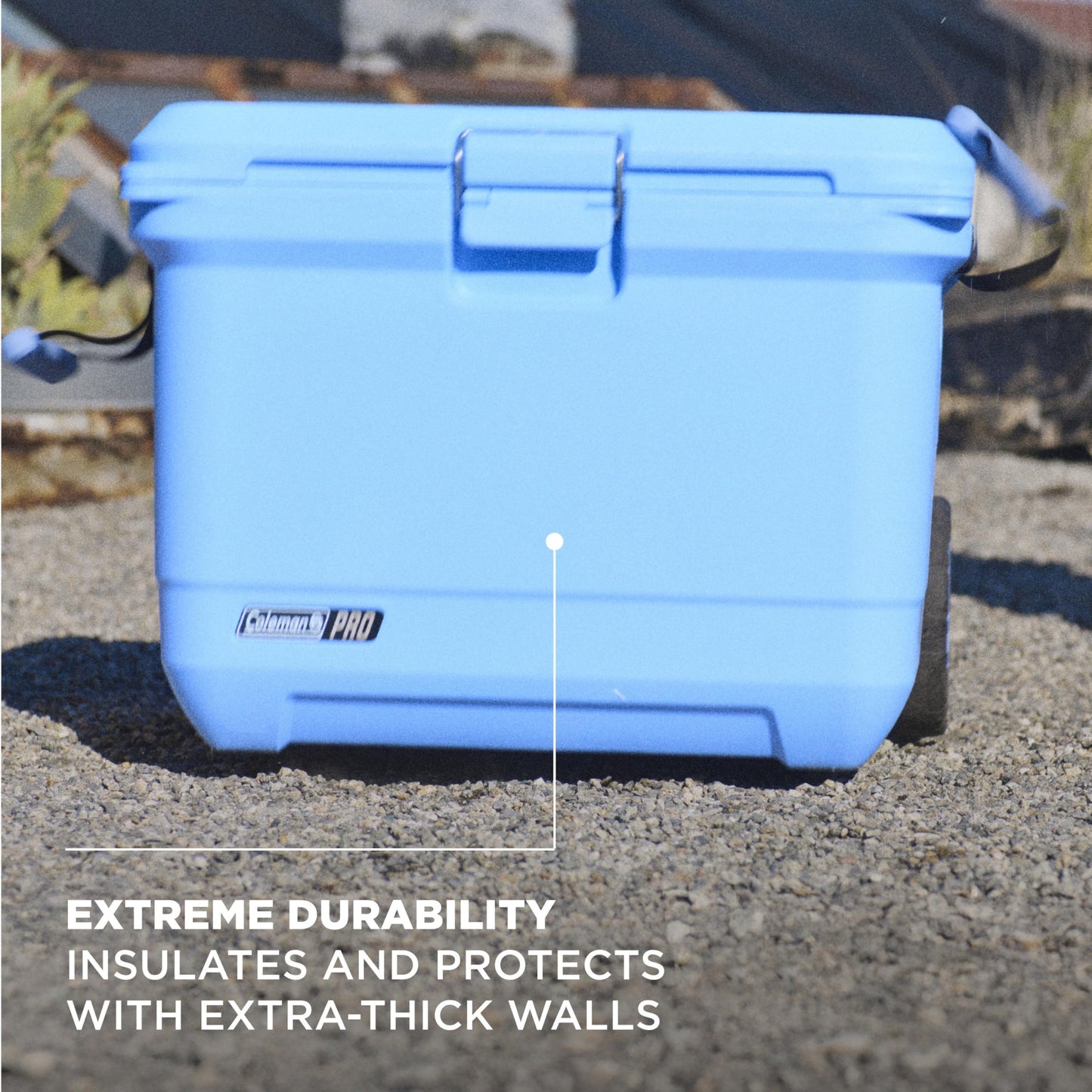 Coleman Pro 55-Quart Premium Wheeled Hard Cooler, Heavy-Duty Ultra-Light Portable Cooler with Wheels, Extra-Thick Insulation Keeps Ice up to 5 Days, 92-Can Capacity Coleman