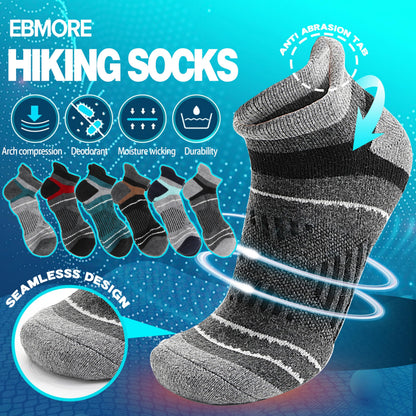 Merino Wool Ankle Hiking Running Socks Warm Thermal Winter Thick Compression Cushion No Show Moisture Wicking Gifts Stocking Stuffers Socks for Men 6 Pairs(Mix,L) 🍁 All In One Marketplace Canada