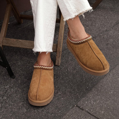 DREAM PAIRS Women's Slippers Genuine Suede,Chestnut,11 🍁 All In One Marketplace Canada