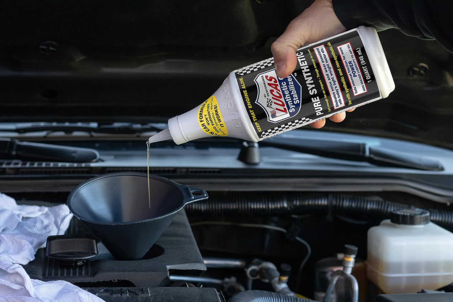 Lucas LUC10130 Synthetic Oil Stabilizer. Quart Lucas Oil