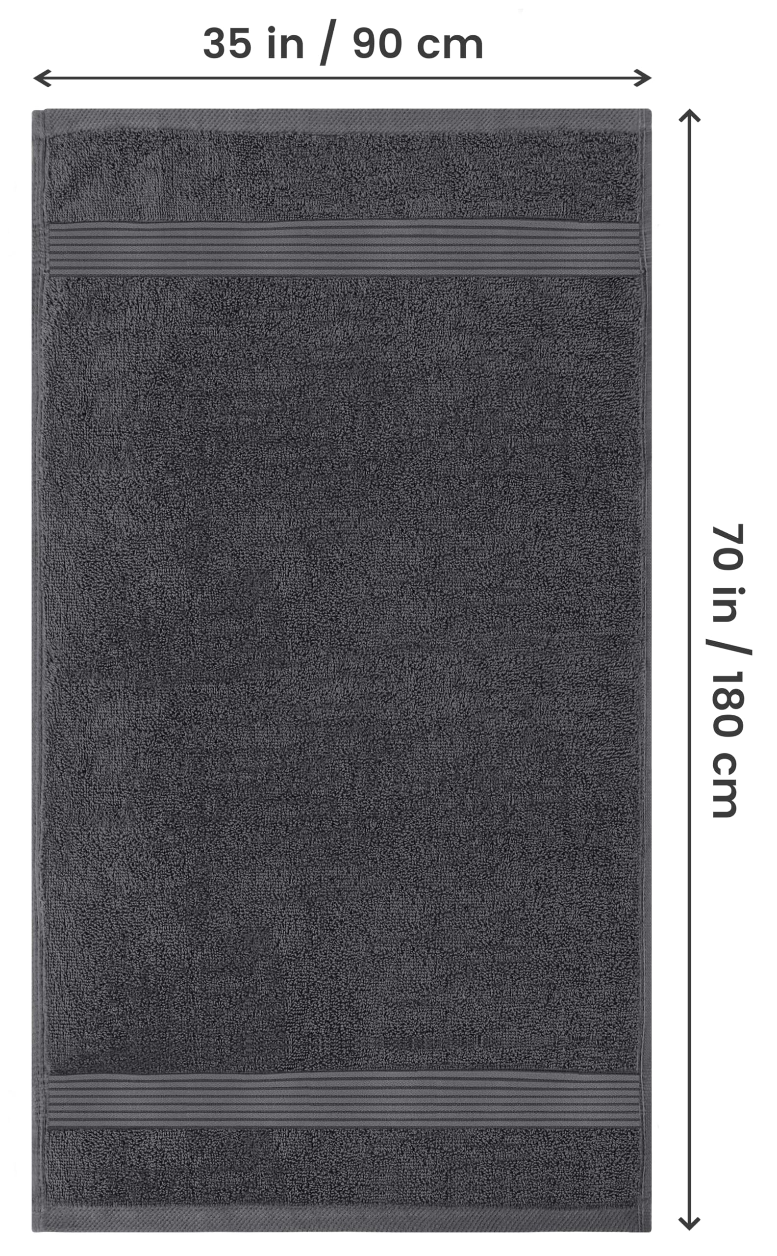 Utopia Towels - Premium Jumbo Bath Sheet 2 Pack - 100% Cotton Highly Absorbent and Quick Dry Extra Large Bath Towel - Super Soft Hotel Quality Towel (35 x 70 inches, Grey)
