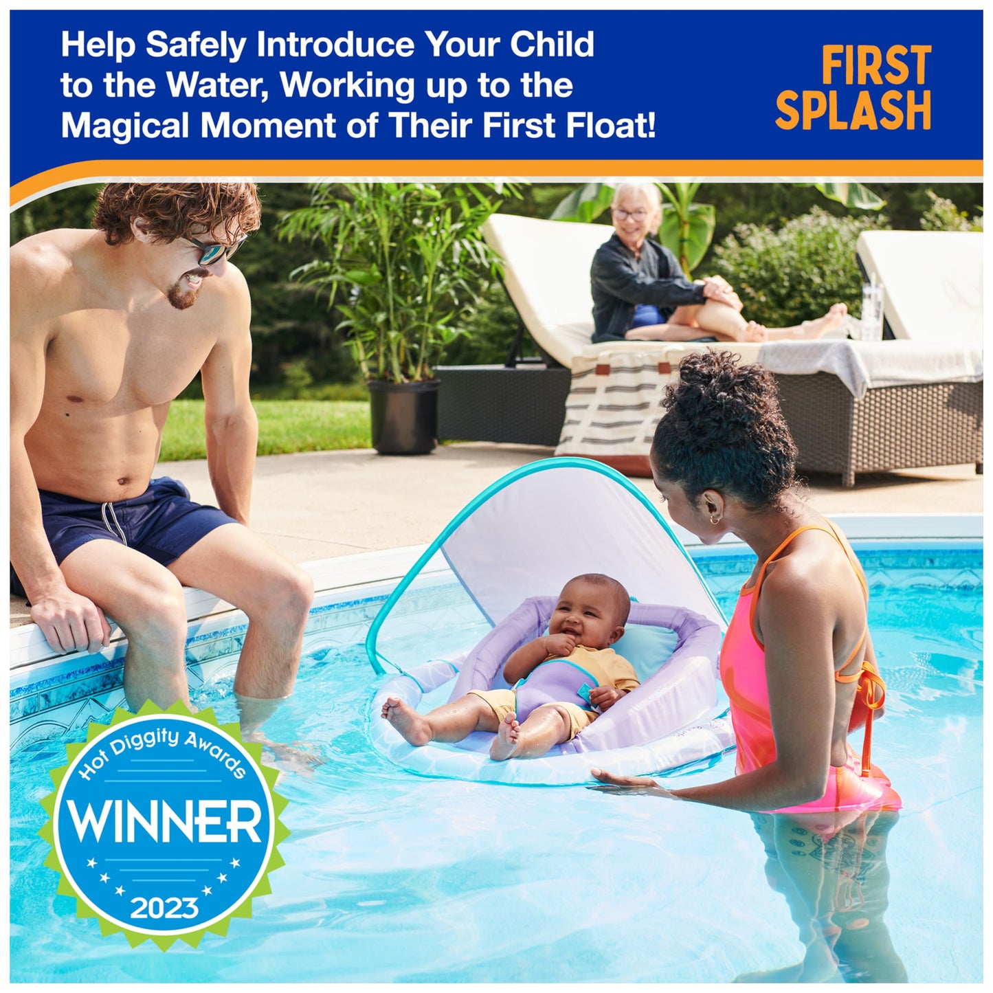 Swimways Infant Spring Float, Baby Pool Float with Canopy & UPF Protection, Swimming Pool Accessories for Kids 3-9 Months, Mermaid 🍁 All In One Marketplace Canada SwimWays