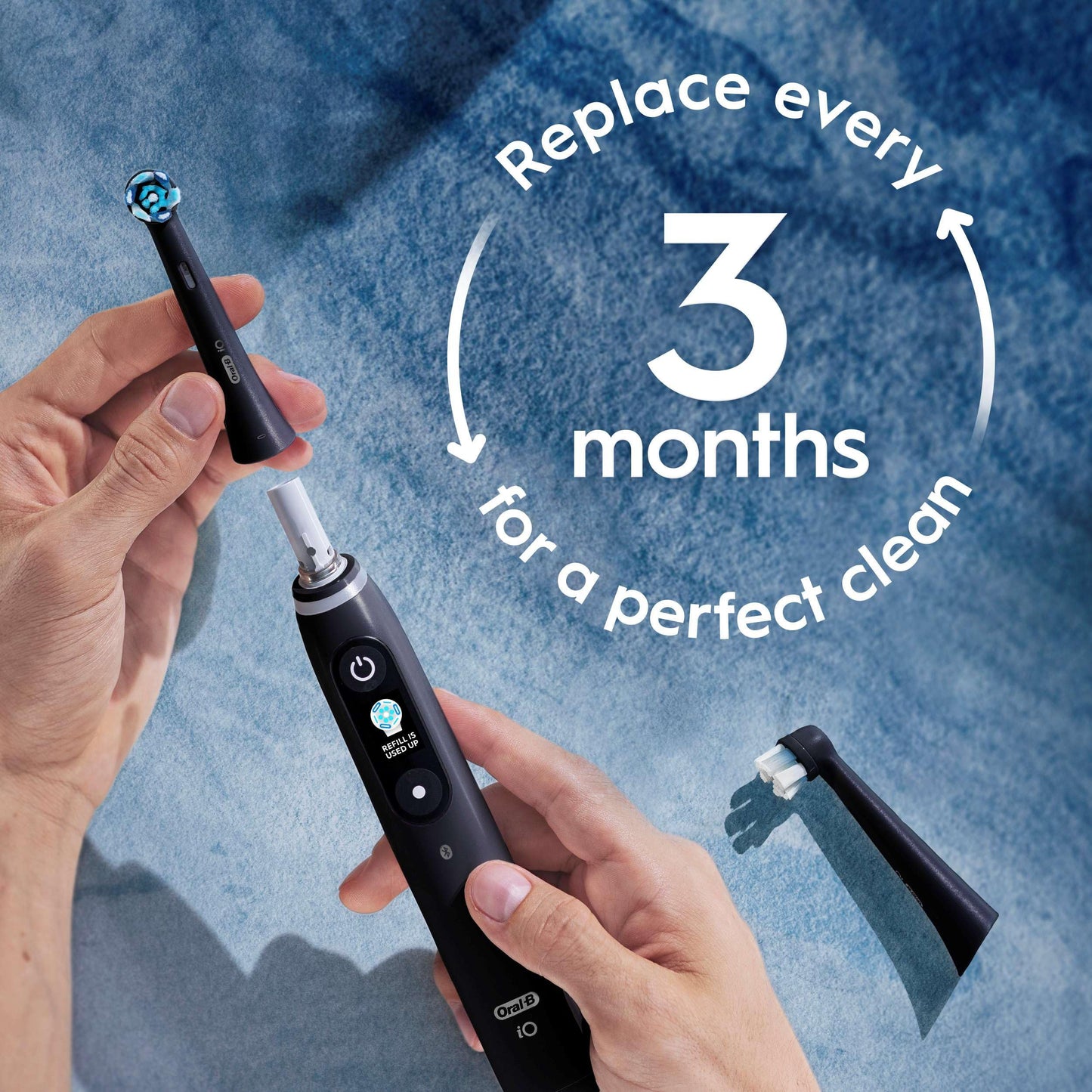 Oral-B iO Series Ultimate Clean Replacement Brush Head for Oral-B iO Series Electric Toothbrushes, Black, 4 count