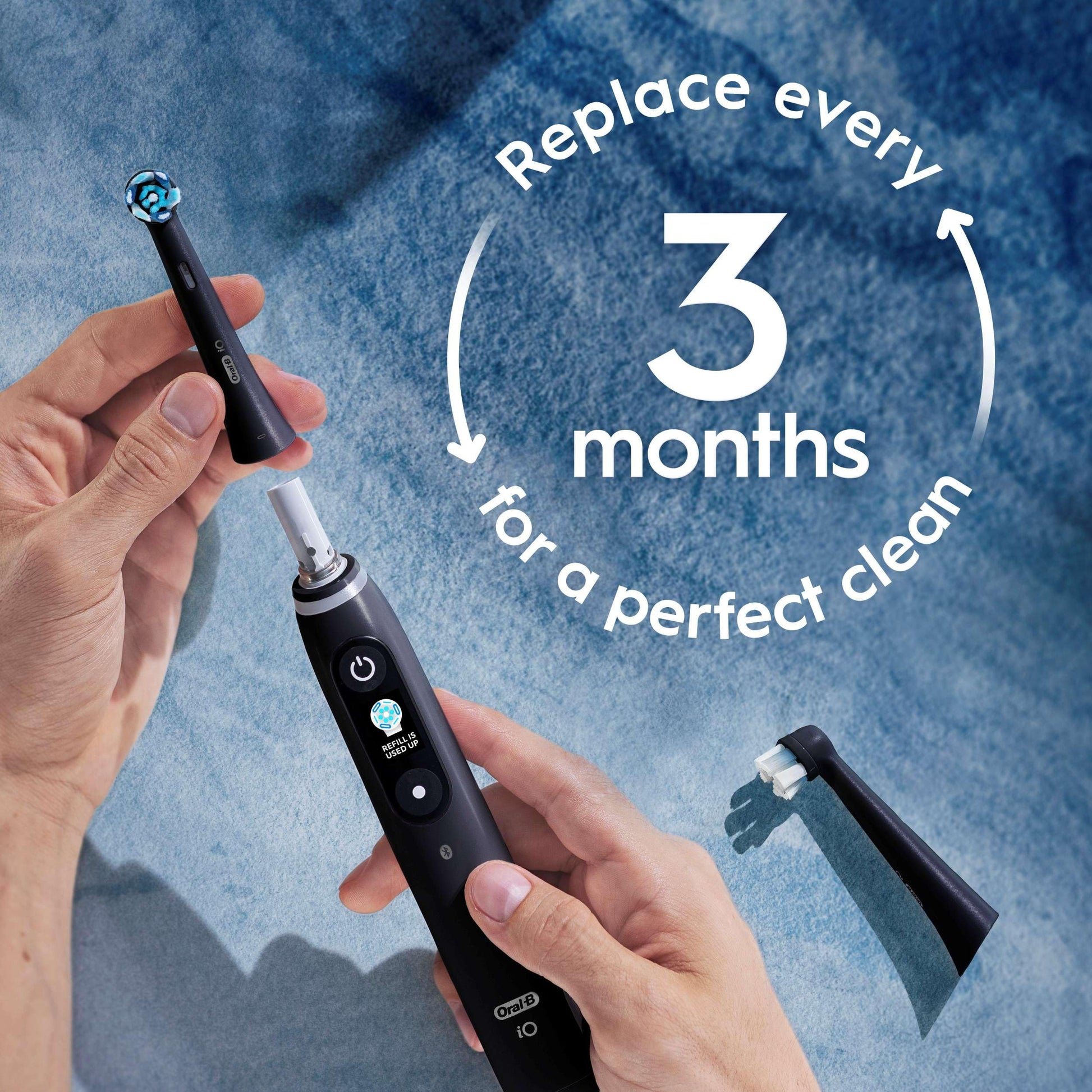 Oral-B iO Series Ultimate Clean Replacement Brush Head for Oral-B iO Series Electric Toothbrushes, Black, 4 count