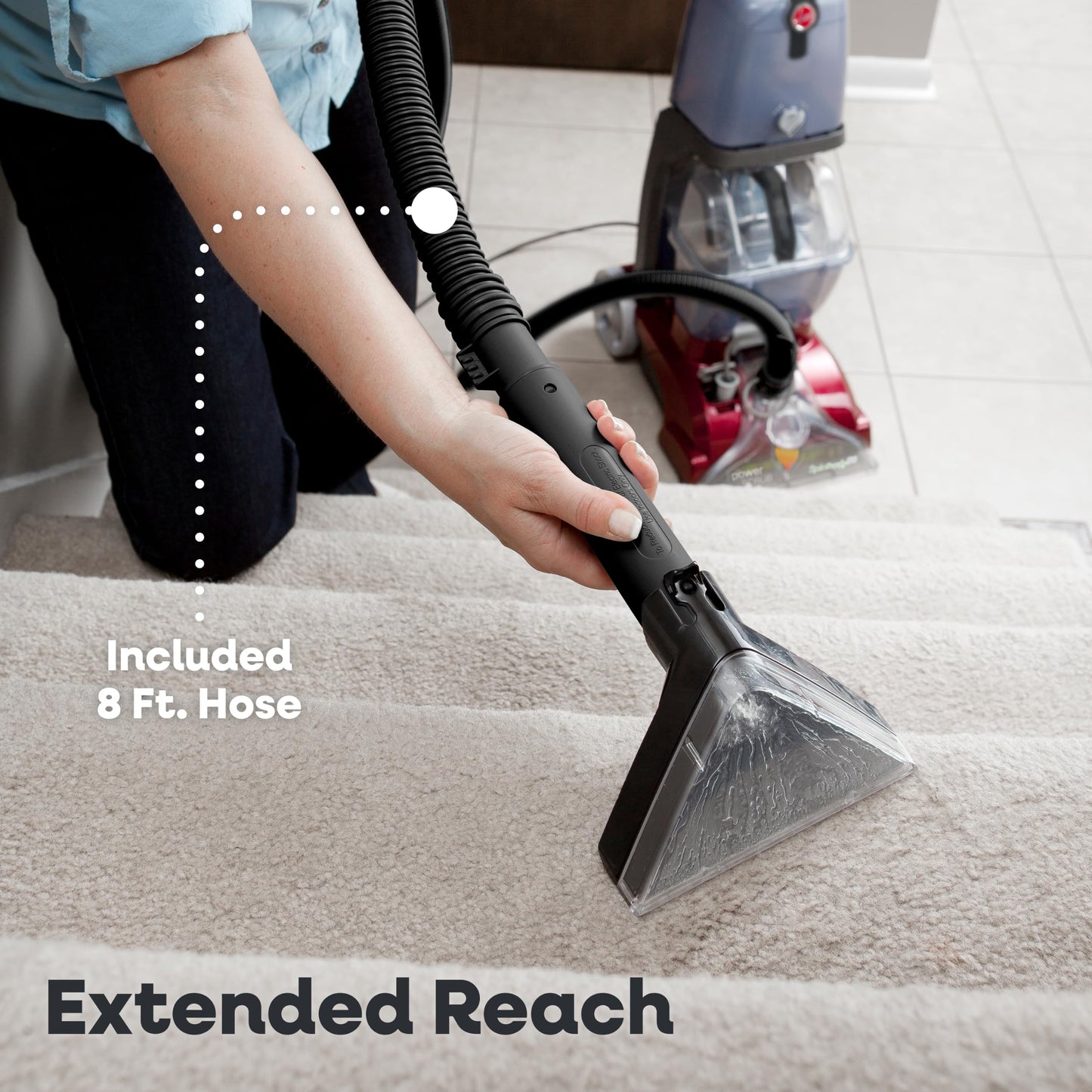 Hoover PowerScrub Deluxe Carpet Cleaner, Deep Cleaning Carpet & Upholstery Shampooer with Multi‑Purpose Tools, FH50150NC