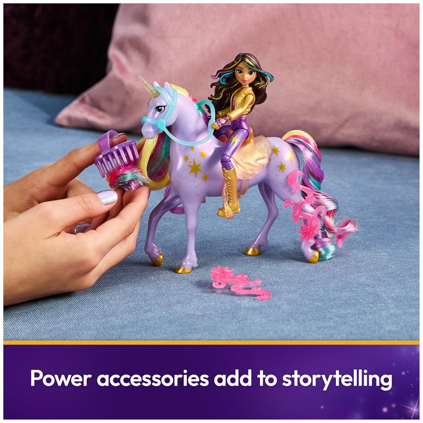 Unicorn Academy, Sophia & Wildstar Power of Friendship Set, Translucent Saddle & 2 Power Accessories, Dolls & Unicorn Toys for Girls Ages 4 and up Unicorn Academy