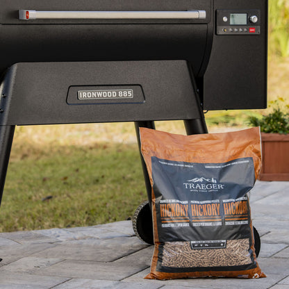 Traeger Grills Hickory 100% All-Natural Wood Pellets for Smokers and Pellet Grills. BBQ, Bake, Roast, and Grill, 20 lb. Bag